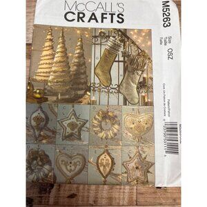 McCalls Crafts M5263 Sewing Pattern For Christmas Tree Stockings & Ornaments Siz